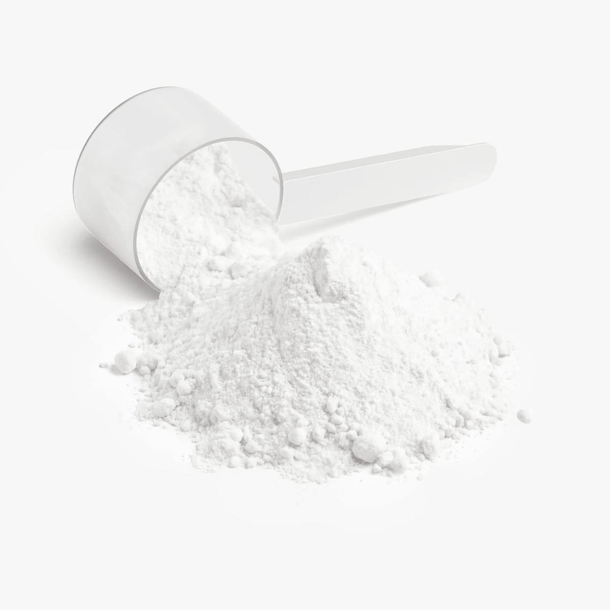 Nitric Shock Pre-Workout Powder Fruit Punch in a scoop with powder spilled on a white background.