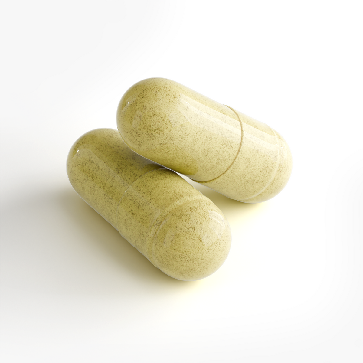 NAD+ supplement capsules on a white background for cellular energy and metabolic function support