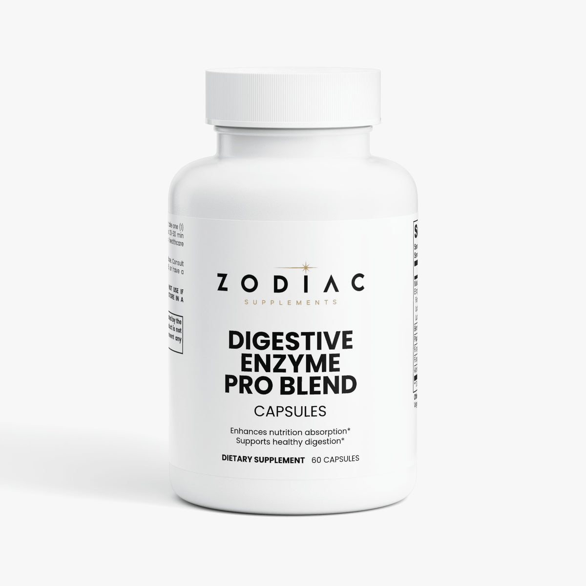 Digestive Enzyme Pro Blend capsules by Zodiac Supplements for enhanced nutrition absorption and healthy digestion.
