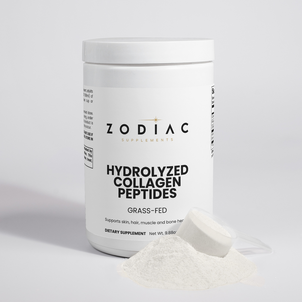Grass-Fed Hydrolyzed Collagen Peptides supplement powder for skin, hair, and joint health