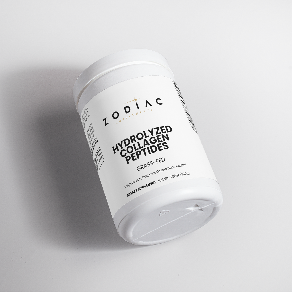 Grass-Fed Hydrolyzed Collagen Peptides powder container for healthy skin and joints