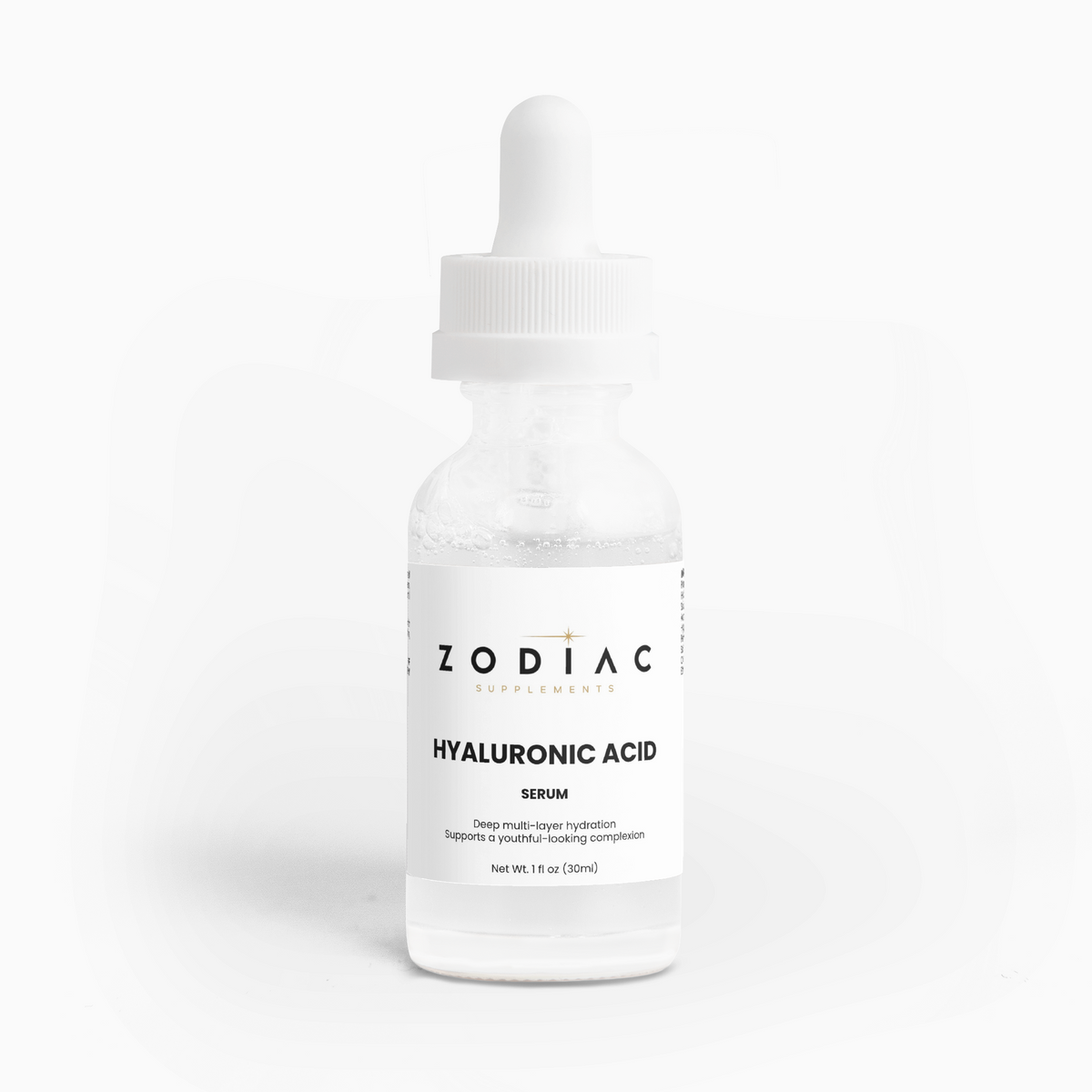 Hyaluronic Acid Serum bottle for deep hydration and youthful skin.
